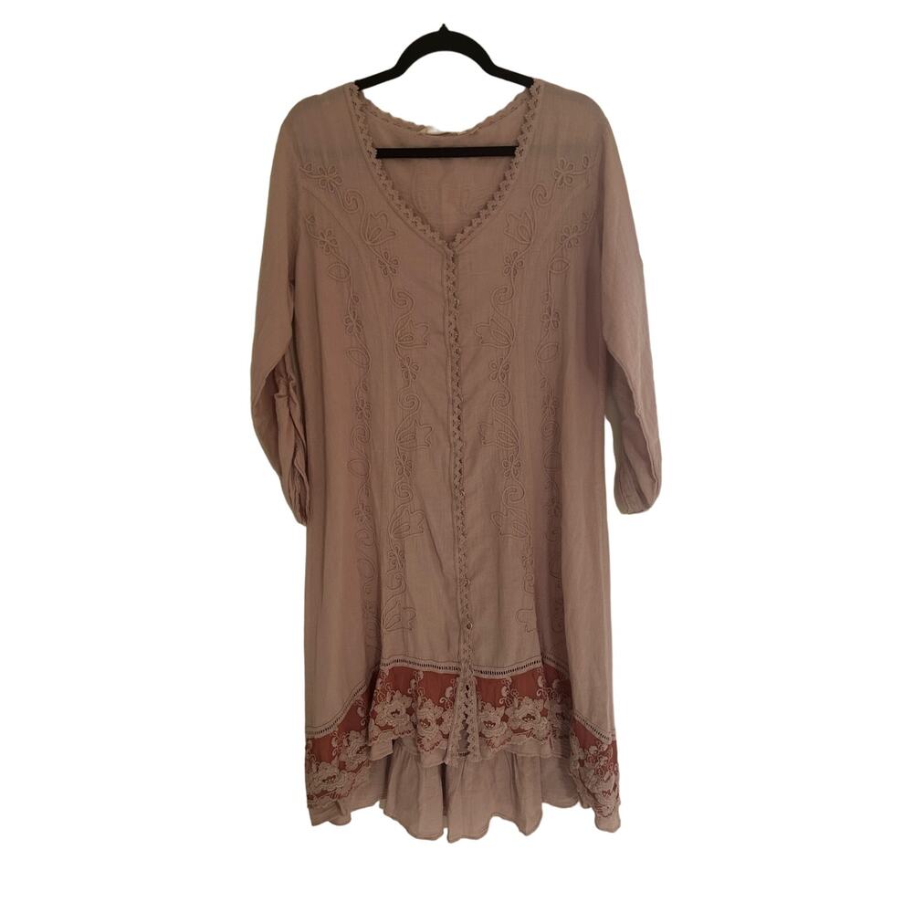 Soft Surroundkngs NWT Genevieve Boho Dress Rusty Pink size 14-16 Large